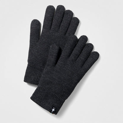 Charcoal Smartwool Boiled Wool Glove shown from above on a white background.