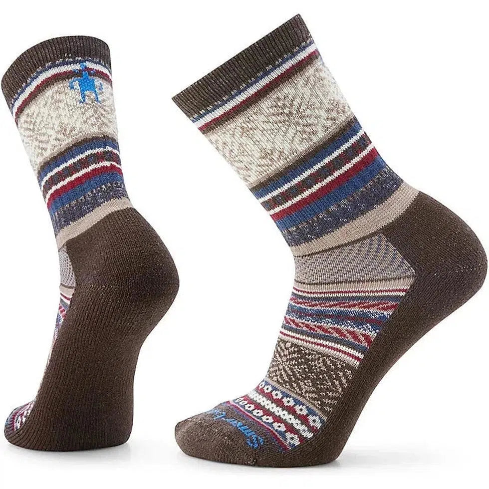 Everyday Fair Isle Sweater Crew Socks-Accessories - Socks - Unisex-Smartwool-Chestnut-S-Appalachian Outfitters