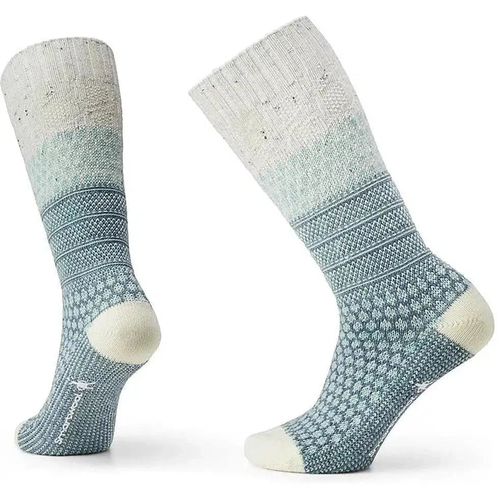Everyday Popcorn Cable Crew Socks-Accessories - Socks - Unisex-Smartwool-Pewter Blue-M-Appalachian Outfitters