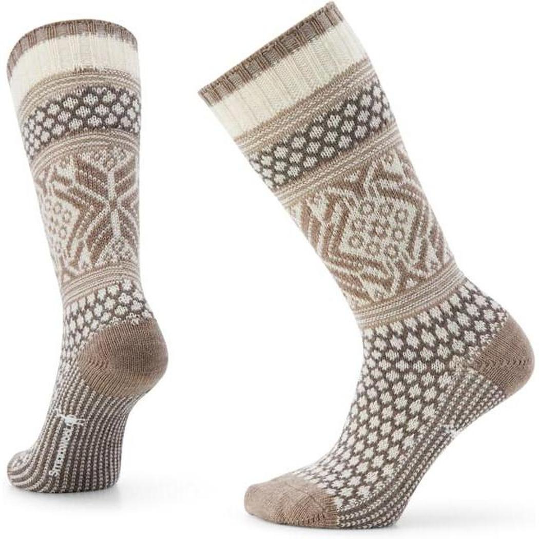 Smartwool Everyday Popcorn Snowflake Pattern Crew Socks-Accessories - Socks - Unisex-Smartwool-Moonbeam-S-Appalachian Outfitters