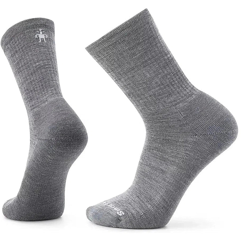 Everyday Solid Rib Crew Socks-Accessories - Socks - Unisex-Smartwool-Medium Gray-M-Appalachian Outfitters