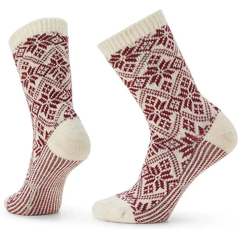 Everyday Traditional Snowflake Crew Socks-Accessories - Socks - Unisex-Smartwool-Moonbeam-M-Appalachian Outfitters