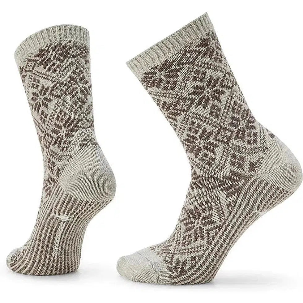Everyday Traditional Snowflake Crew Socks-Accessories - Socks - Unisex-Smartwool-Ash-M-Appalachian Outfitters