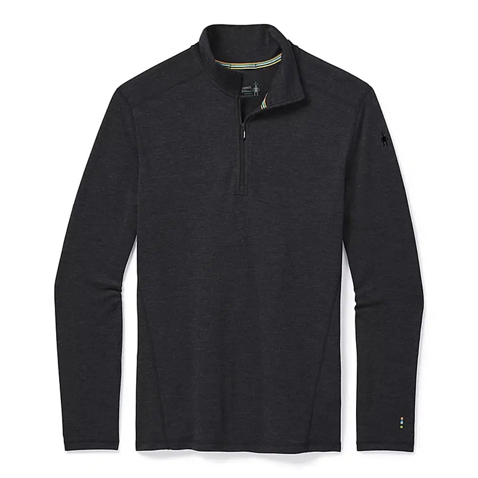 Men's Merino 250 Base Layer 1/4 Zip-Men's - Clothing - Baselayer-Smartwool-Charcoal Heather-S-Appalachian Outfitters