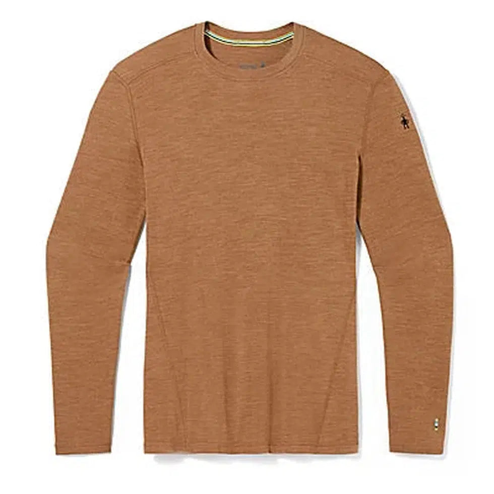 Men's Merino 250 Base Layer Crew-Men's - Clothing - Baselayer-Smartwool-Fox Brown Heather-M-Appalachian Outfitters