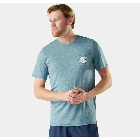 Smartwool Men's Merino Hemp Blend Peak Pints Short Sleeve Graphic Tee-Men's - Clothing - Tops-Smartwool-Dusty Teal-M-Appalachian Outfitters