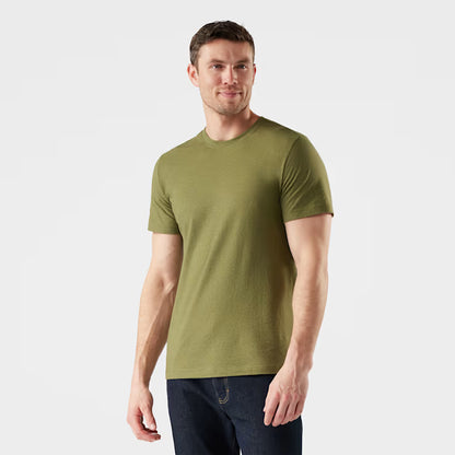 Smartwool Men's Perfect Crew Short Sleeve Tee-Men's - Clothing - Tops-Smartwool-Winter Moss-M-Appalachian Outfitters