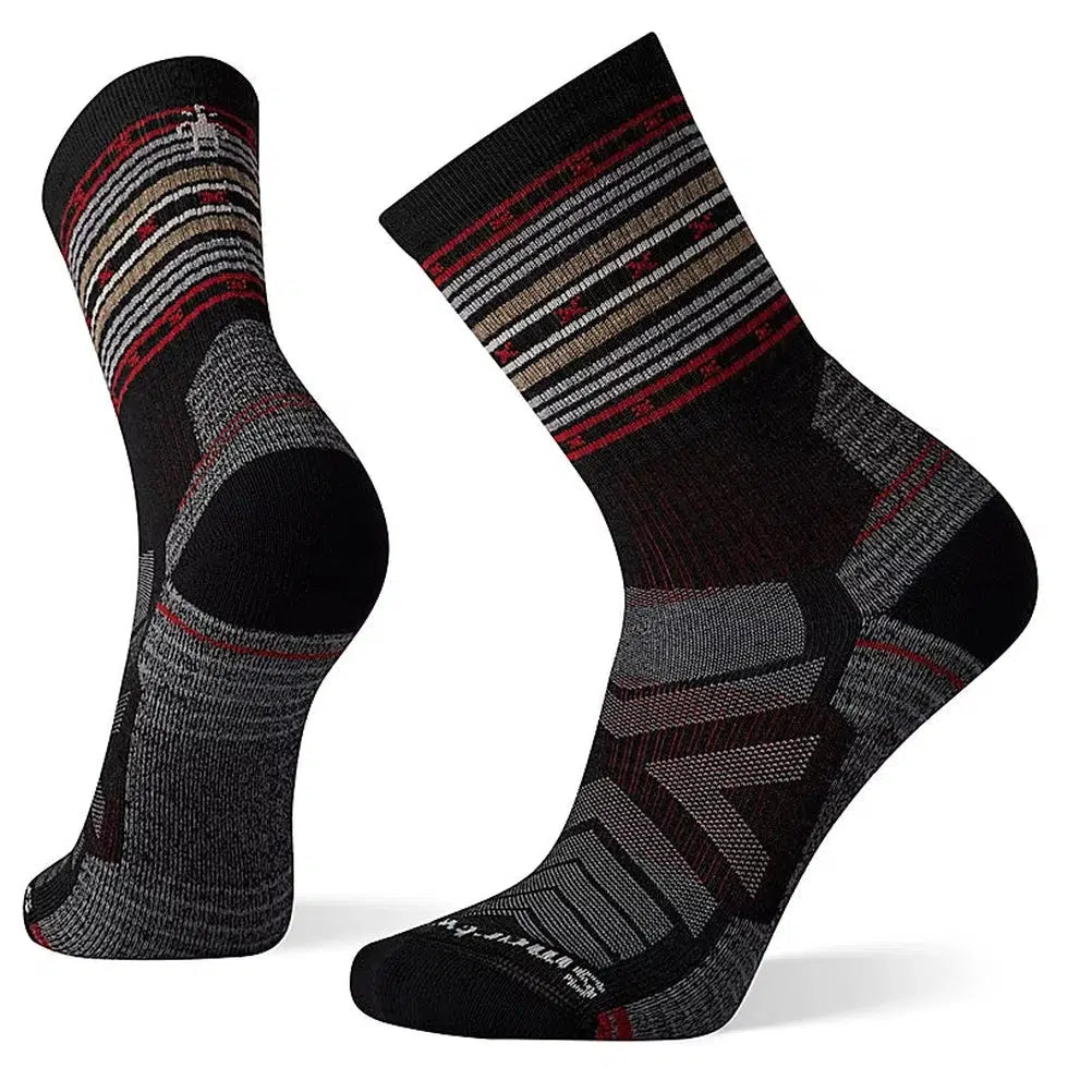 Performance Hike Light Cushion Spiked Stripe Crew-Accessories - Socks - Men's-Smartwool-Charcoal-M-Appalachian Outfitters