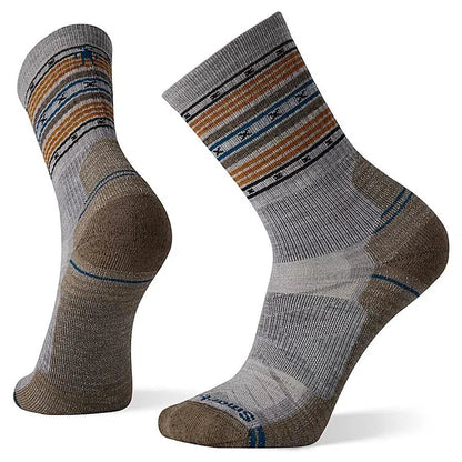 Performance Hike Light Cushion Spiked Stripe Crew-Accessories - Socks - Men's-Smartwool-Light Gray-M-Appalachian Outfitters