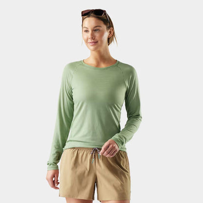 Smartwool Women's Classic All-Season Merino Base Layer Crew-Women's - Clothing - Baselayer-Smartwool-Green Tea-XS-Appalachian Outfitters