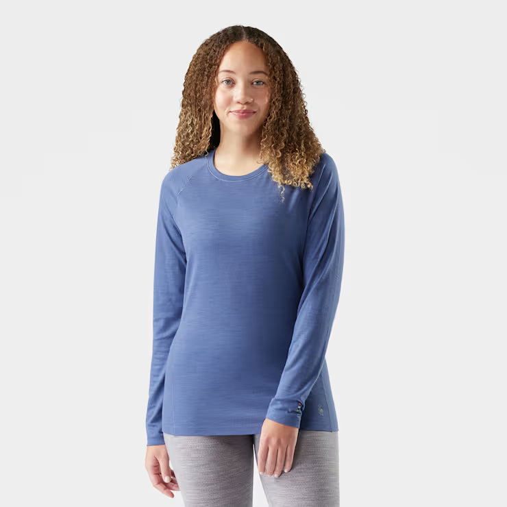 Smartwool Women's Classic All-Season Merino Base Layer Crew-Women's - Clothing - Baselayer-Smartwool-Nightfall Blue-S-Appalachian Outfitters