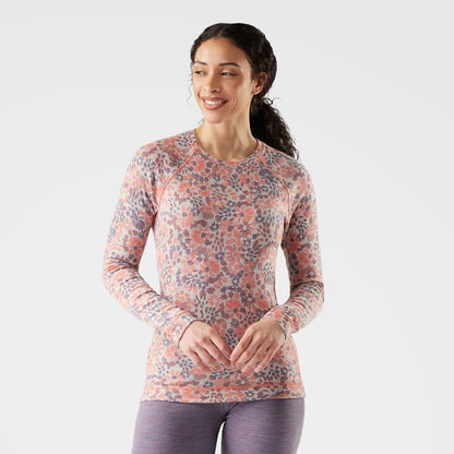 Smartwool Women's Classic Thermal Merino Base Layer Crew-Women's - Clothing - Baselayer-Smartwool-Coral Reef Floral-S-Appalachian Outfitters
