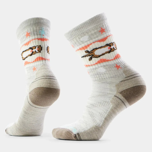 Smartwool Women's Hike Light Cushion Otter Float Crew Socks-Accessories - Socks - Women's-Smartwool-Ash-M-Appalachian Outfitters
