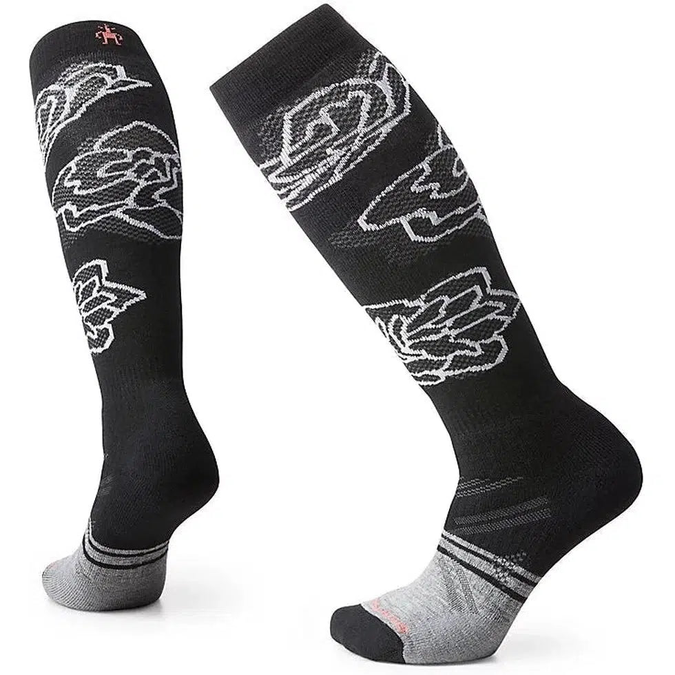 Women's Ski Full Cushion Pattern OTC Socks-Accessories - Socks - Women's-Smartwool-Black-M-Appalachian Outfitters