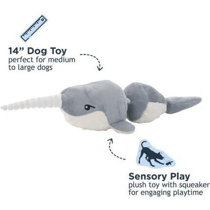 Tall Tails Narwhal Jointed Shake Play Dog Toy-Pets - Toys-Tall Tails-Appalachian Outfitters
