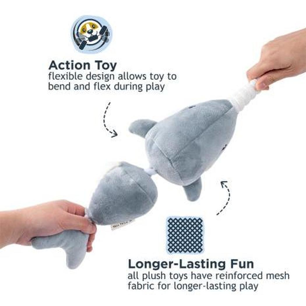 Tall Tails Narwhal Jointed Shake Play Dog Toy-Pets - Toys-Tall Tails-Appalachian Outfitters