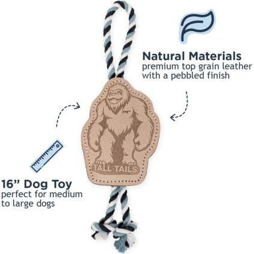 Tall Tails Natural Leather Big Foot Tug Dog Toy-Pets - Toys-Tall Tails-Appalachian Outfitters