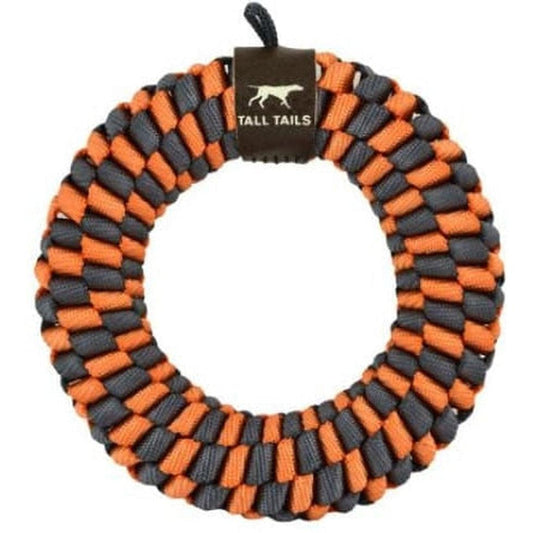 Tall Tails Orange Braided Ring Toy 5 inch Outdoor Dogs