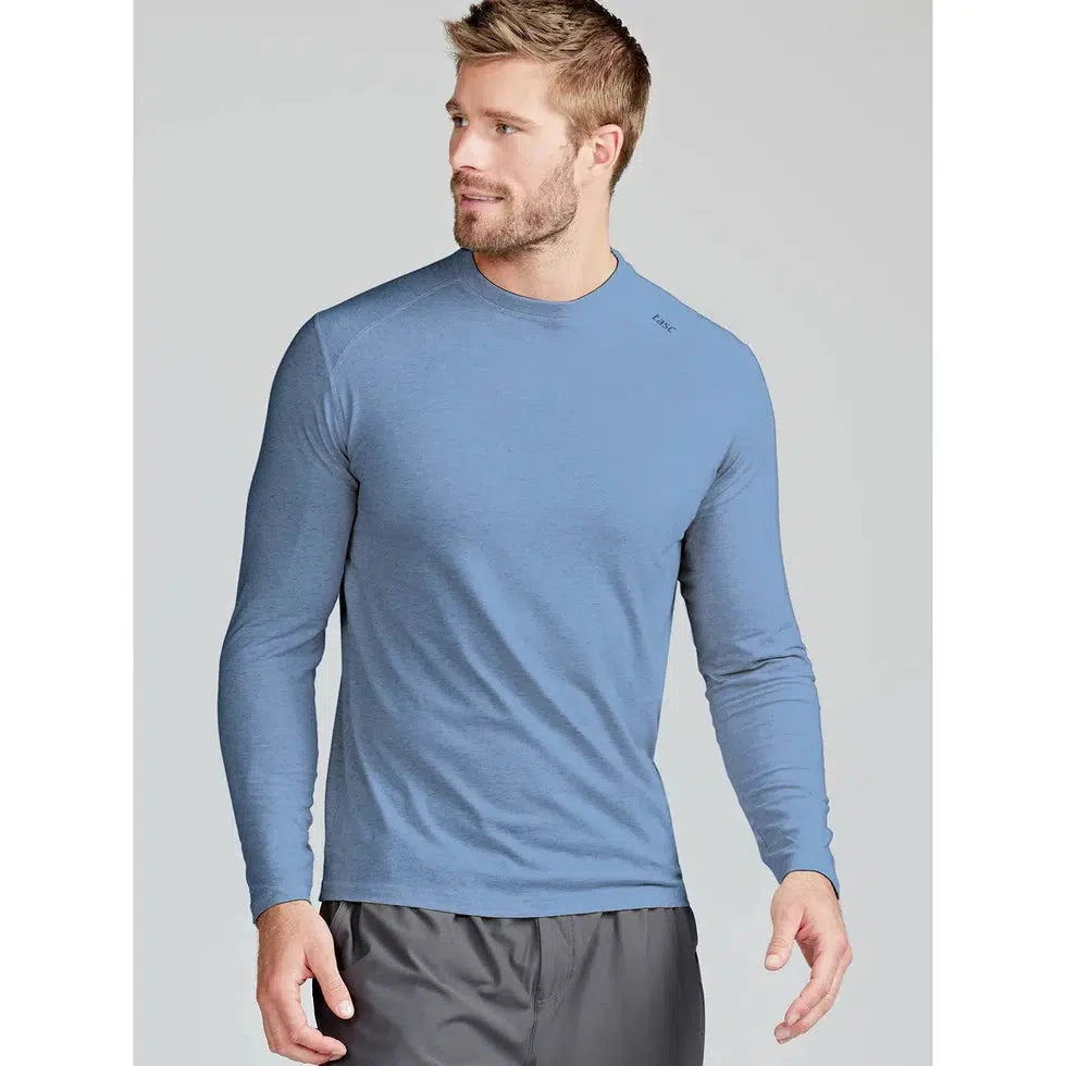 Tasc Carrollton Long Sleeve Fitness T-Shirt-Men's - Clothing - Tops-Tasc-Chambray Heather-M-Appalachian Outfitters