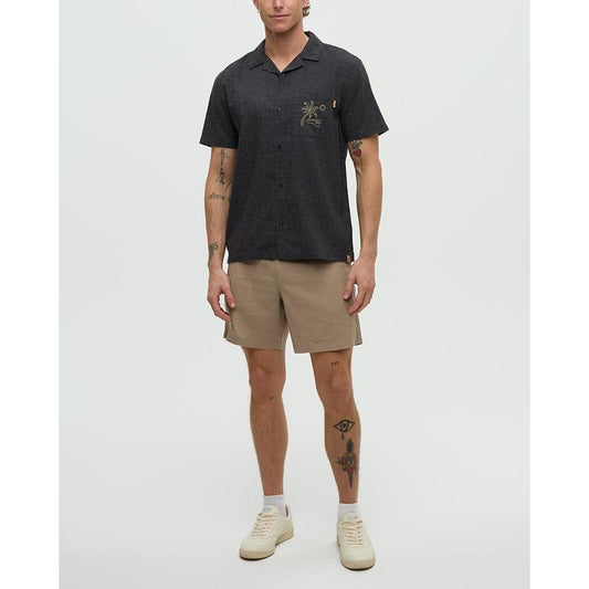 Tentree Men's Chambers Pocket Shirt-Men's - Clothing - Tops-Tentree-Meteorite Black/Khaki-M-Appalachian Outfitters