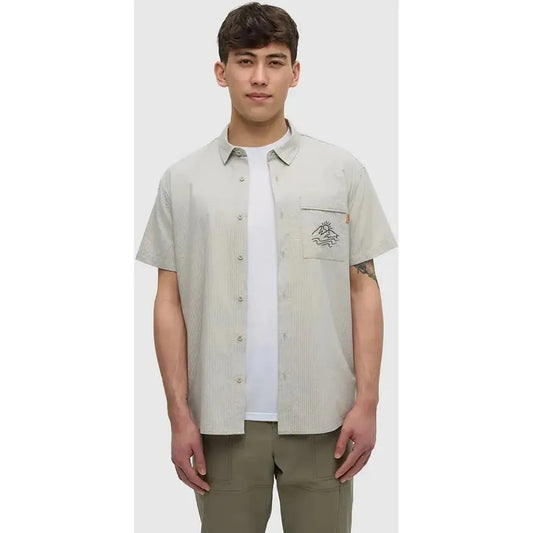 Tentree Men's Hopkins Shirt-Men's - Clothing - Tops-Tentree-Sand Stone Graphite-M-Appalachian Outfitters