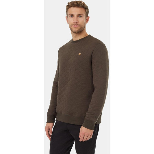 Men's Quilted Classic Crew-Men's - Clothing - Tops-Tentree-Black Olive Green-M-Appalachian Outfitters