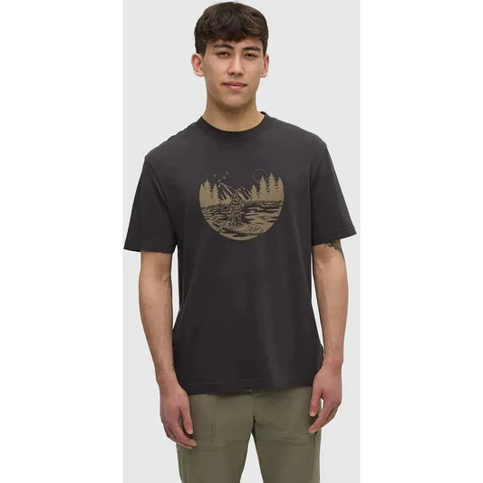 Tentree Men's Regenerative Lake Life Portal T-Shirt-Men's - Clothing - Tops-Tentree-Graphite/Clay-M-Appalachian Outfitters