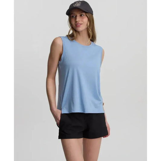 Tentree Women's Allenby Tank-Women's - Clothing - Tops-Tentree-Lakeside Blue-S-Appalachian Outfitters
