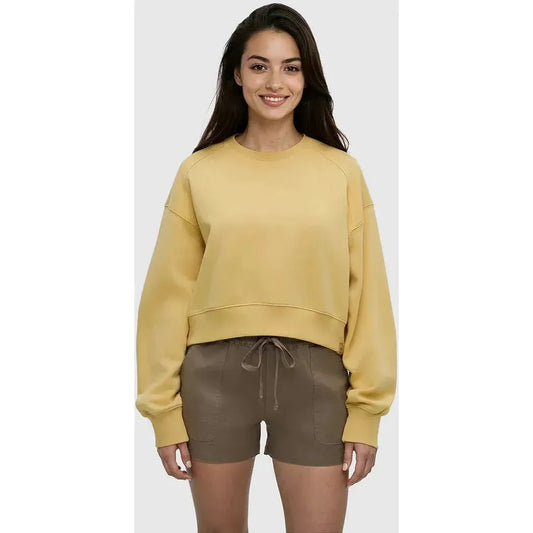 Tentree Women's Bluffs Cropped Crew-Women's - Clothing - Tops-Tentree-Dusk Yellow-S-Appalachian Outfitters