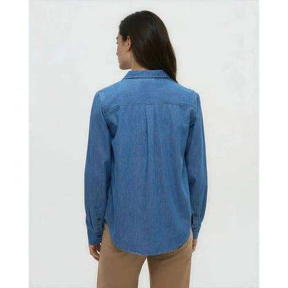 Tentree Women's Denim Sloan Shirt-Women's - Clothing - Tops-Tentree-Appalachian Outfitters