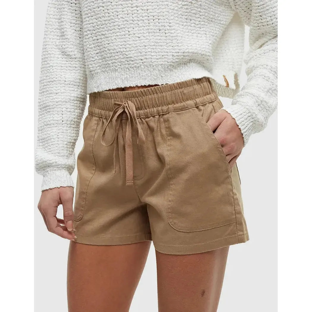 Tentree Women's Hemp Stretch Instow Short-Women's - Clothing - Bottoms-Tentree-Khaki-XS-Appalachian Outfitters