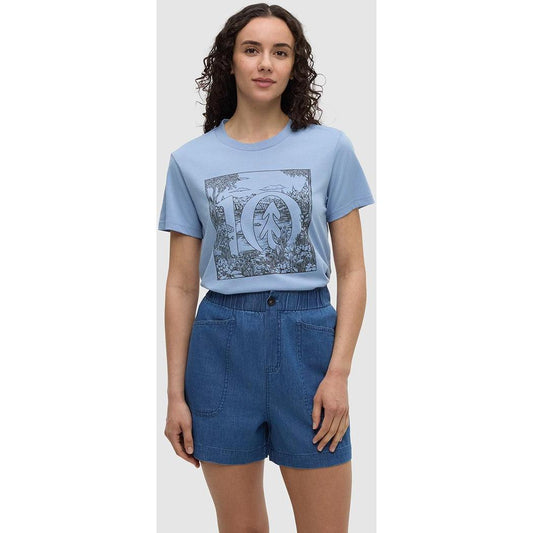 Tentree Women's Lake Life Logo T-Shirt-Women's - Clothing - Tops-Tentree-Lake Blue Graphite-S-Appalachian Outfitters
