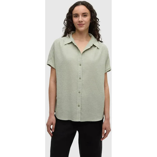 Tentree Women's Magnolia Shirt-Women's - Clothing - Tops-Tentree-Light Moss-S-Appalachian Outfitters