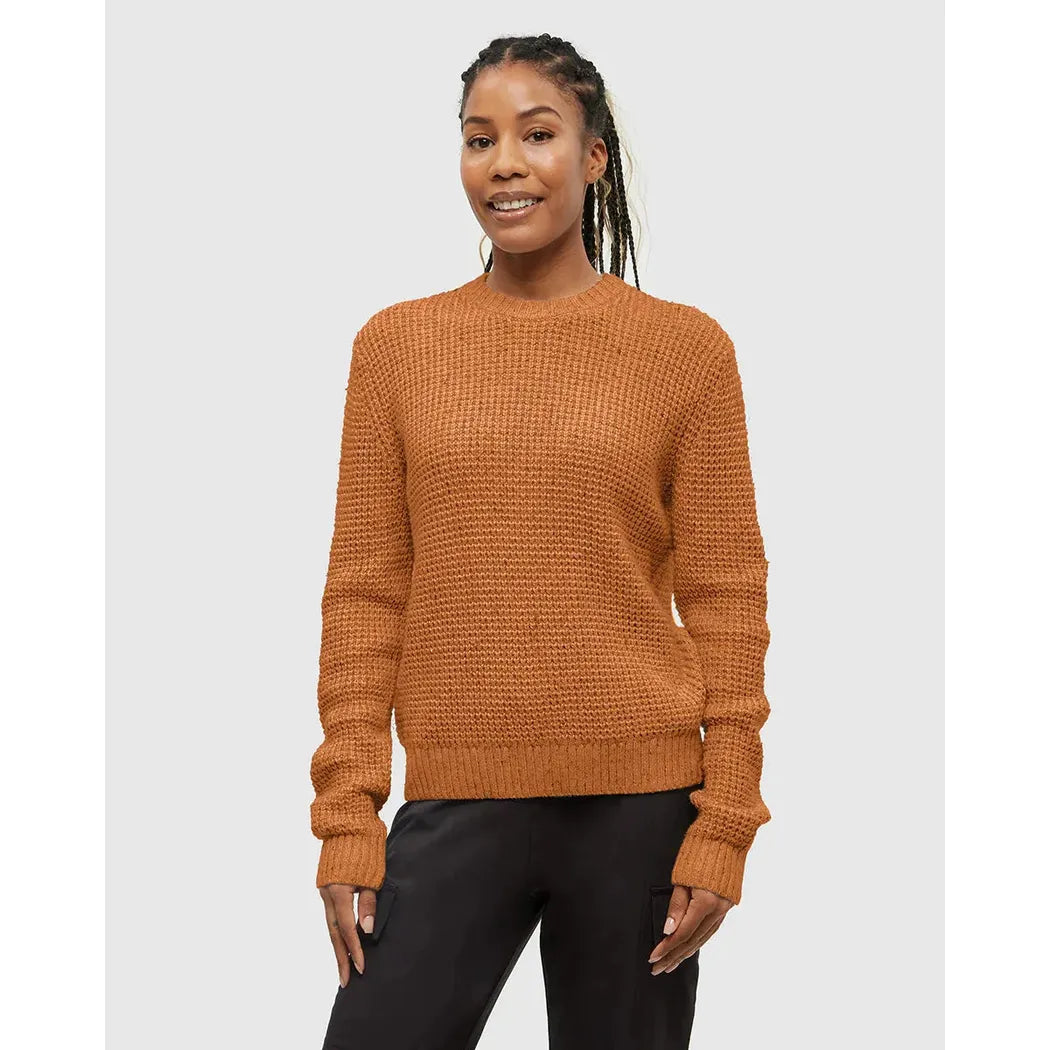 Tentree Women's (Morrell Sweater)-Women's - Clothing - Tops-Tentree-Burnt Caramel Nep-S-Appalachian Outfitters