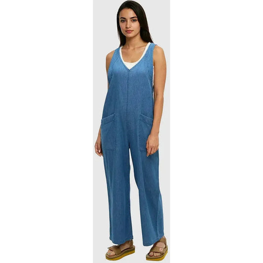 Tentree Women's Nova Overall-Women's - Clothing - Bottoms-Tentree-Mid Wash-S-Appalachian Outfitters