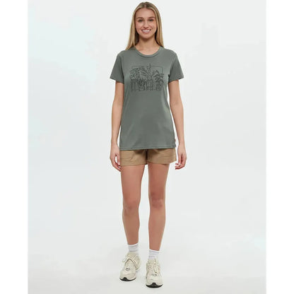 Tentree Women's Plant T-Shirt-Women's - Clothing - Tops-Tentree-Agave Green Meteorite Black-XS-Appalachian Outfitters