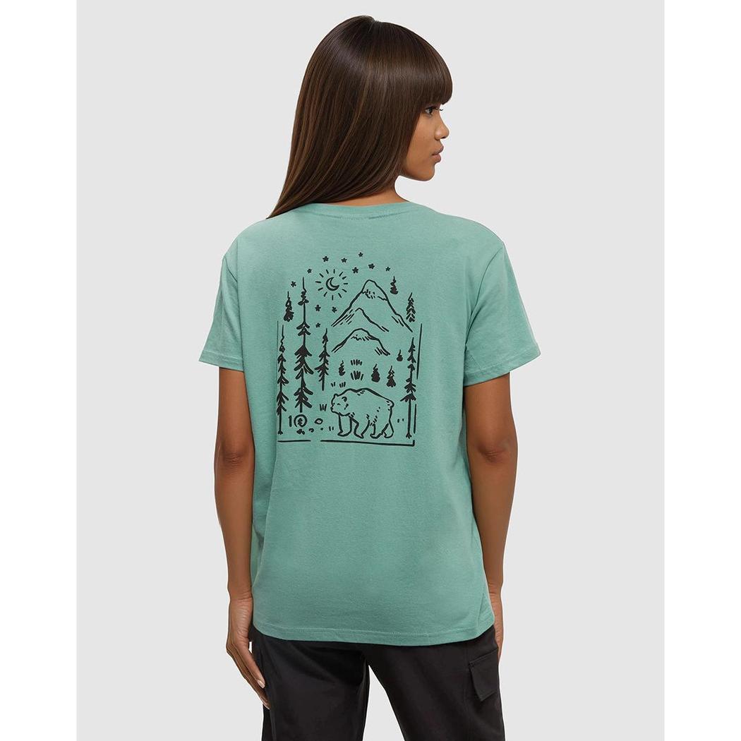 Tentree Women's Regenerative Boreal Bear T-Shirt-Women's - Clothing - Tops-Tentree-JadeMetoriBlack-S-Appalachian Outfitters