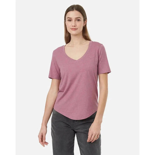 Women's TreeBlend V-Neck T-Shirt-Women's - Clothing - Tops-Tentree-Dusky Orchid Heather-S-Appalachian Outfitters