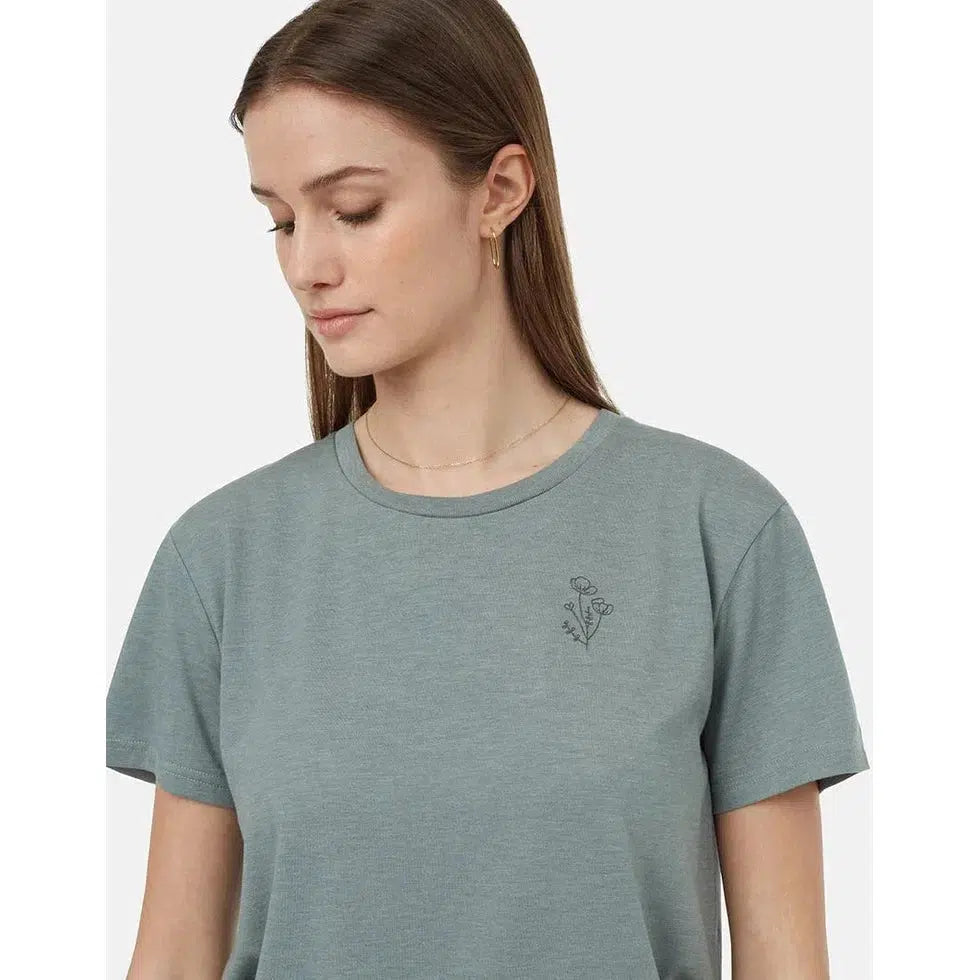 Tentree Women's Wildflower Embroidery T-Shirt-Women's - Clothing - Tops-Tentree-Appalachian Outfitters
