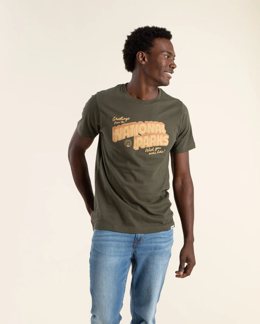 The Landmark Project Greetings From the National Parks Unisex Short Sleeve Tee-Unisex - Clothing - Tops-The Landmark Project-Appalachian Outfitters