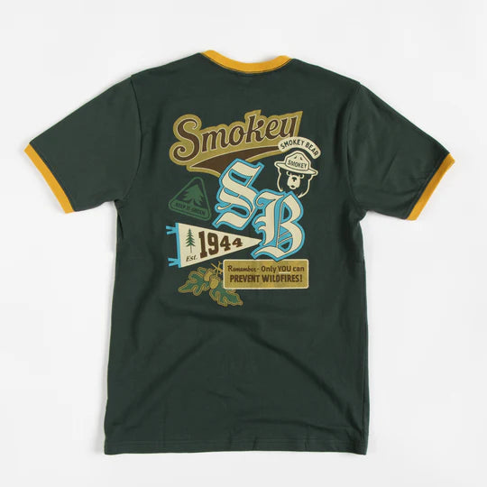 The Landmark Project National Park Emblems Unisex Short Sleeve Tee-Unisex - Clothing - Tops-The Landmark Project-Dark Pine/Amber-XS-Appalachian Outfitters