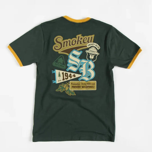 The Landmark Project National Park Emblems Unisex Short Sleeve Tee-Unisex - Clothing - Tops-The Landmark Project-Dark Pine/Amber-XS-Appalachian Outfitters