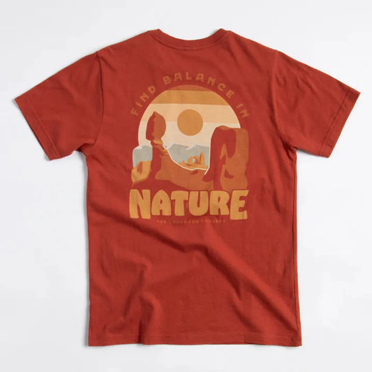 The Landmark Project Sample - Find Balance in Nature Unisex Short Sleeve Pocket Tee-Unisex - Clothing - Tops-The Landmark Project-Vintage Red-M-Appalachian Outfitters