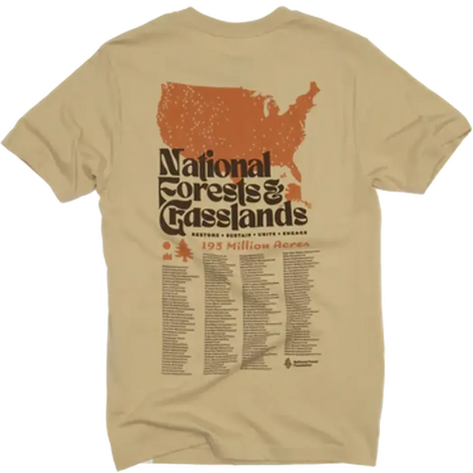 The Landmark Project National Forests and Grasslands Pocket Tee-Unisex - Clothing - Tops-The Landmark Project-Fossil-S-Appalachian Outfitters