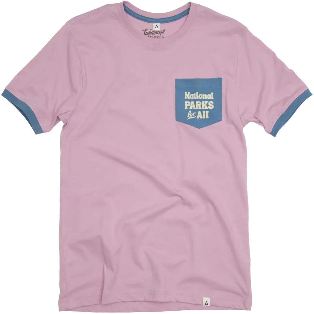 The Landmark Project Sample - National Parks for All Unisex Short Sleeve Pocket Tee-Unisex - Clothing - Tops-The Landmark Project-Appalachian Outfitters