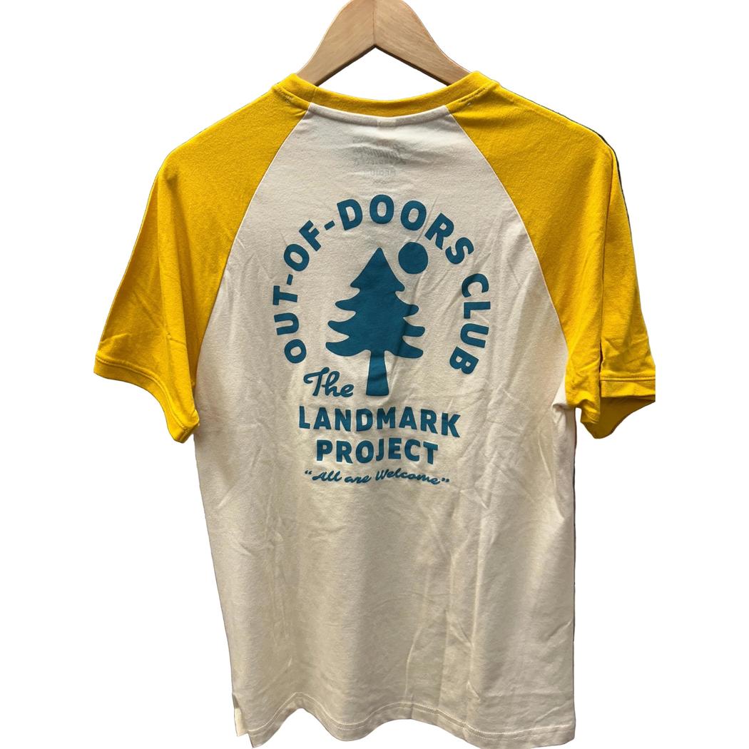The Landmark Project Sample - Out-of-Doors Club Unisex Short Sleeve Raglan Ringer Pocket Tee-Unisex - Clothing - Tops-The Landmark Project-Appalachian Outfitters