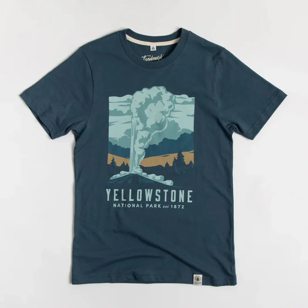 The Landmark Project Sample - Yellowstone National Park 1872 Unisex Short Sleeve Tee-Unisex - Clothing - Tops-The Landmark Project-Steel-M-Appalachian Outfitters