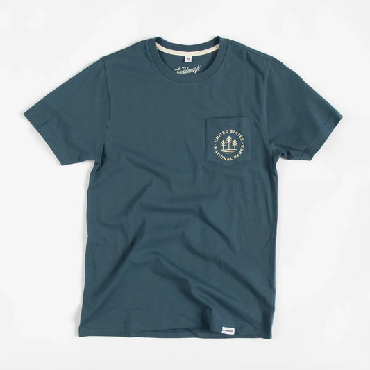 The Landmark Project U.S. National Parks Unisex Short Sleeve Tee w/ Pocket-Unisex - Clothing - Tops-The Landmark Project-Steel-S-Appalachian Outfitters