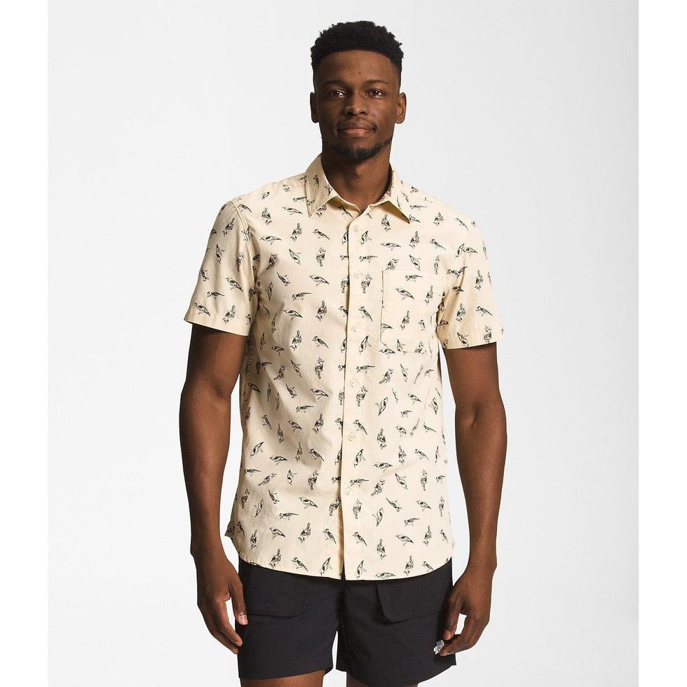 Men's Short-Sleeve Baytrail Pattern Shirt-Men's - Clothing - Tops-The North Face-Gravel Bird Watch-M-Appalachian Outfitters