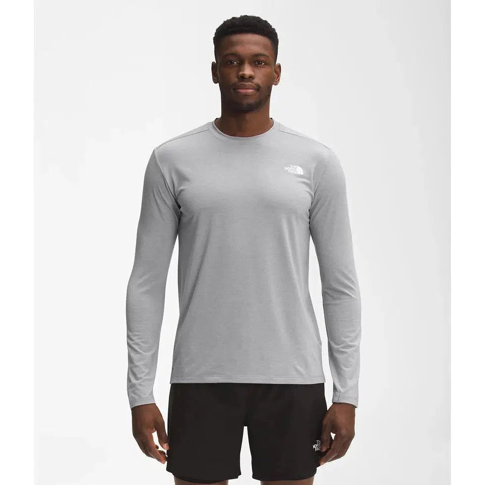 Men's Wander Long Sleeve-Men's - Clothing - Tops-The North Face-Meld Grey Heather-M-Appalachian Outfitters